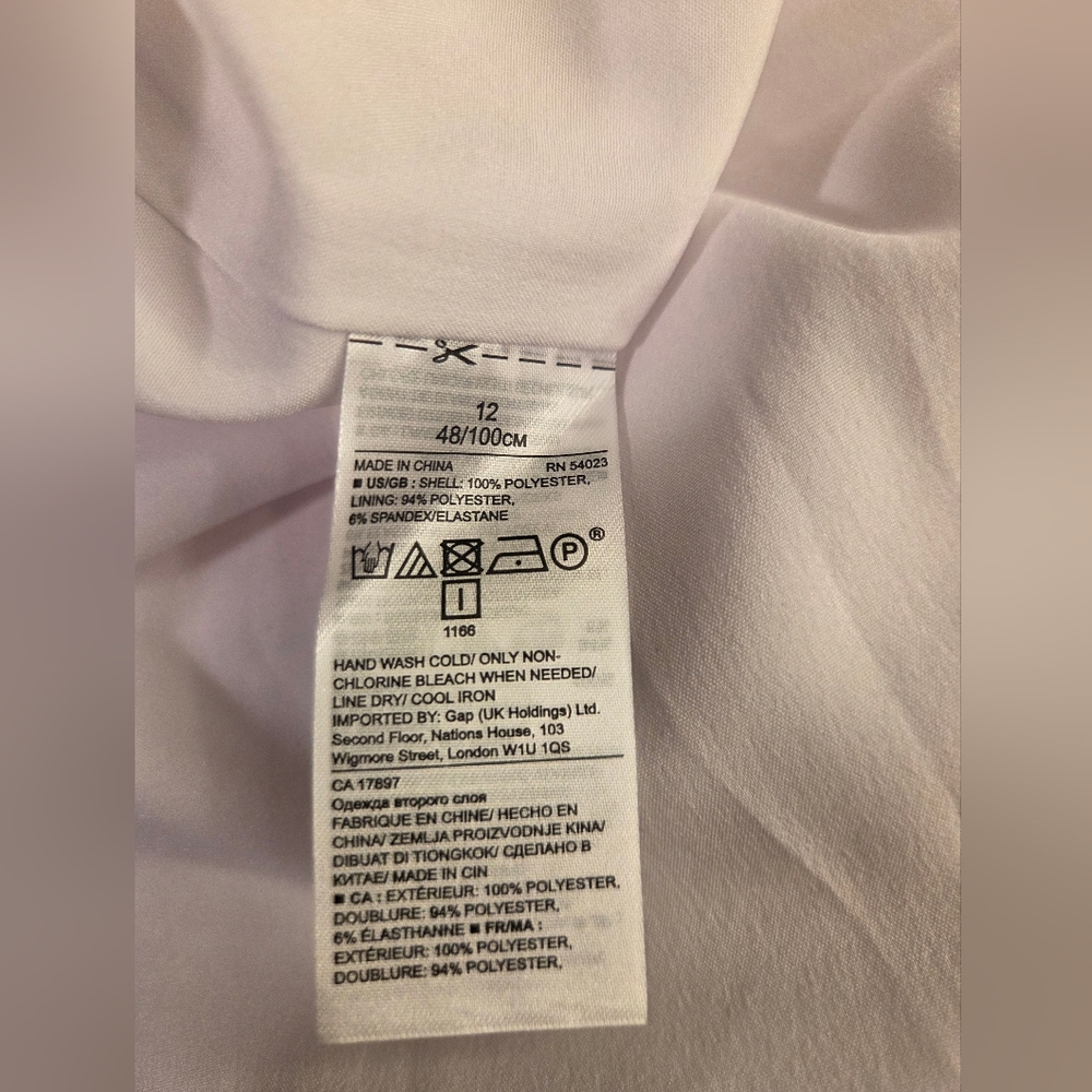 Banana Republic White Sleeveless Tiered Midi Dress - Size 12 - Picture 10 of 11